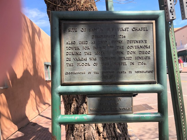 Santa Fe, New Mexico Historical Marker: First Chapel