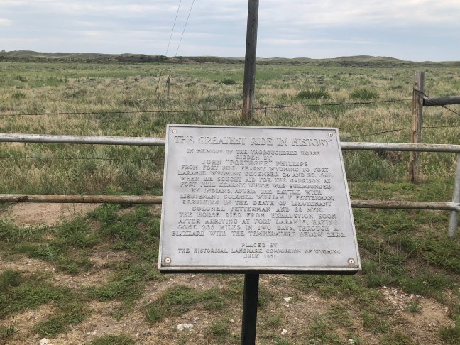 Wyoming Historical Marker Near Fort Laramie: Greatest Ride in History