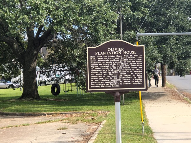 Olivier Plantation Historical Marker New Orleans