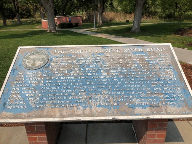 The Great Platte River Road Marker