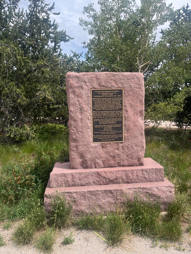 Ralph Carr Memorial Highway Historical Marker Colorado