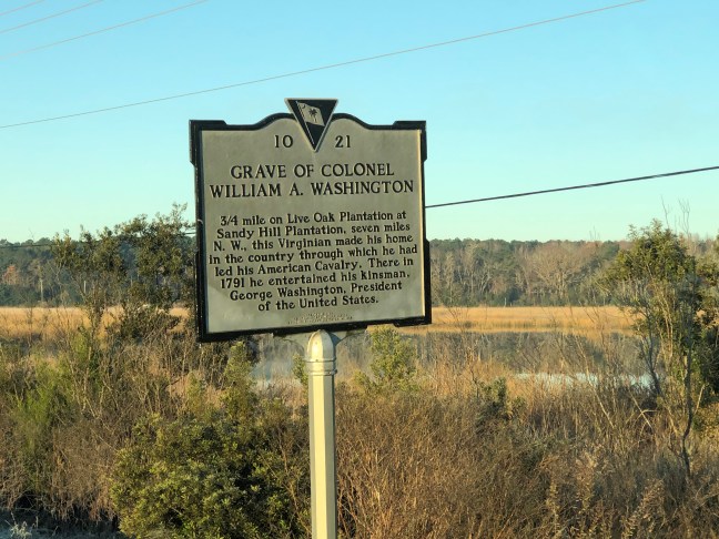 Grave of Colonel William Washington Historical Marker
