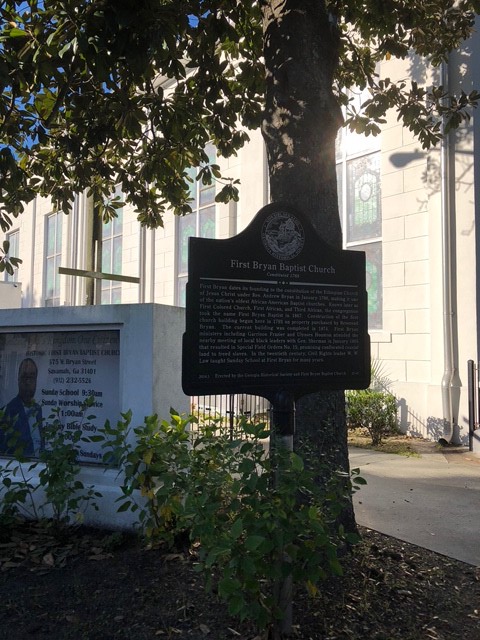 First Bryan Baptist Church Historical Marker Georgia