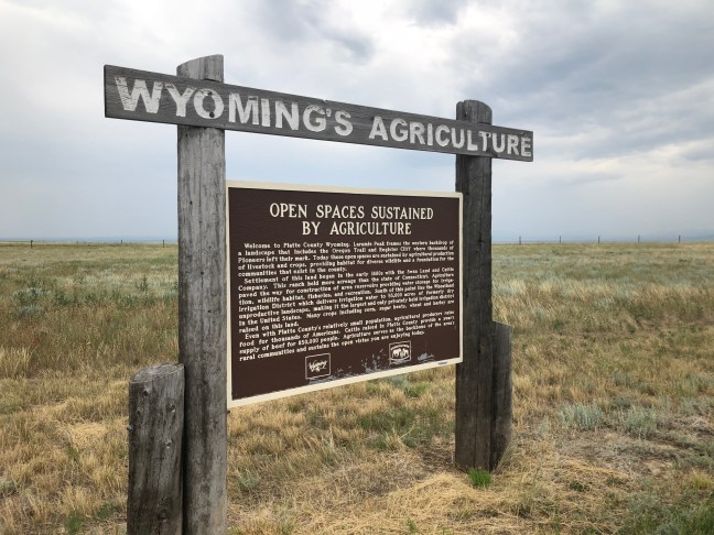 Open Spaces Sustained by Agriculture, Wyoming Historical Marker