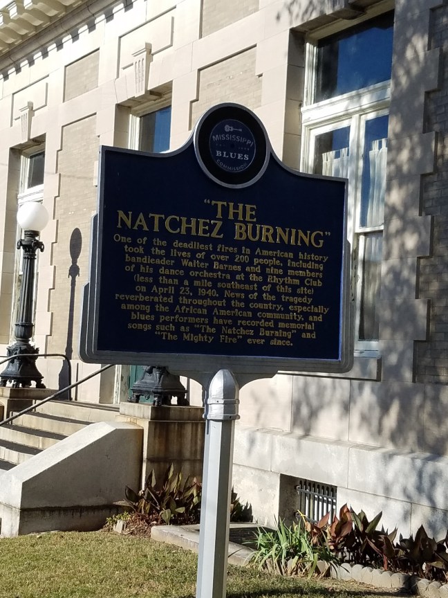 Natchez Burning Historical Marker