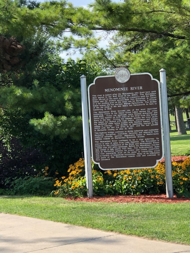 Menominee River Historical Marker, Marinette, Wisconsin