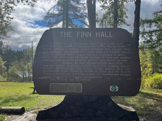 The Finn Hall Historical Marker, Woodland, WA