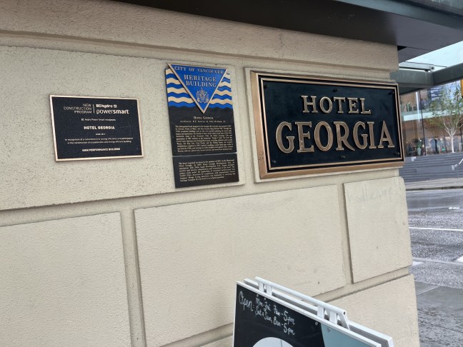 Hotel Georgia Historical Marker, Vancouver, BC