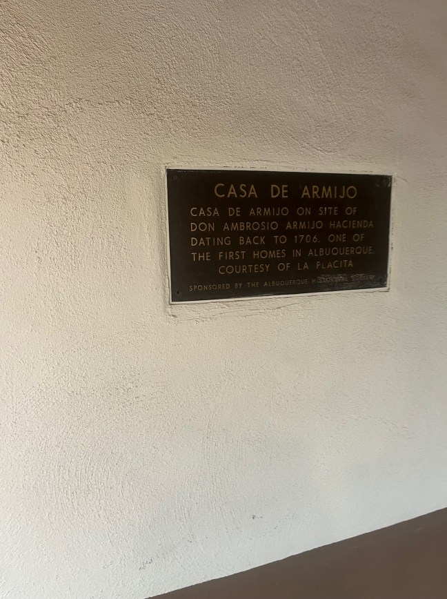 Casa de Armijo Historical Marker Old Town Albuquerque