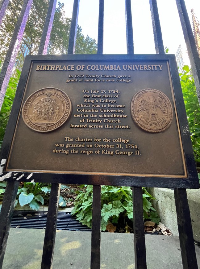 Columbia University Historical Marker, New York City, NY