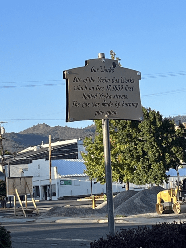 Gas Works, Yreka, California Historical Marker