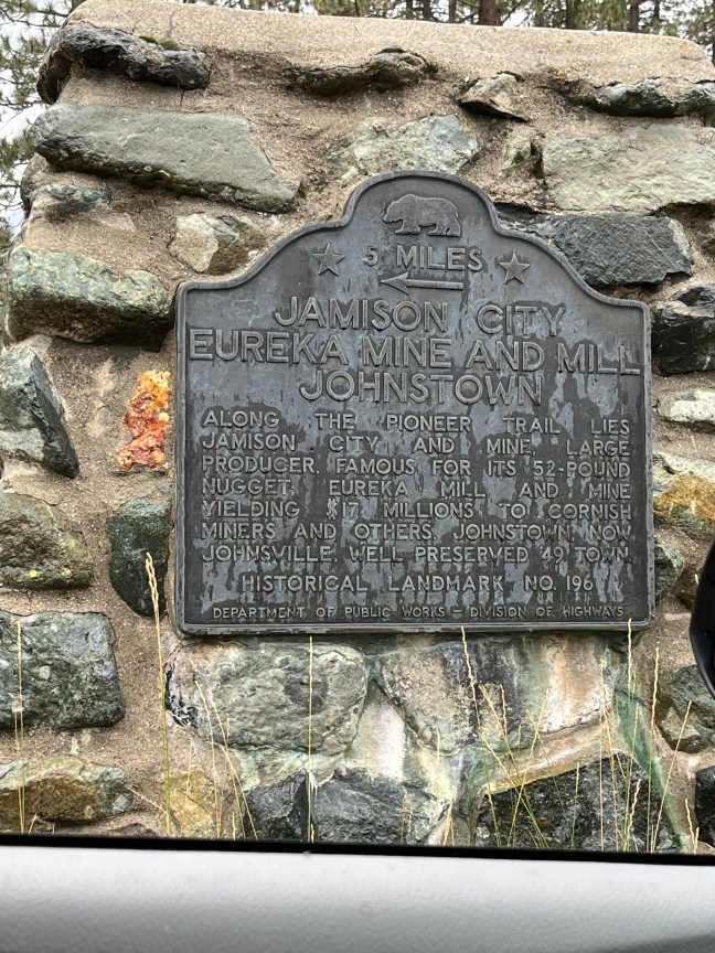 Jamison City, Eureka Mine and Mill and Johnstown Historical Marker