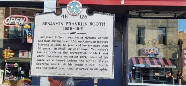 Benjamin Franklin Booth Historical Marker, Memphis, TN