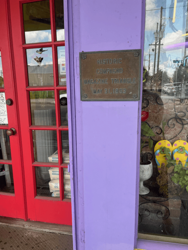 Historic Compagno Magazine Triangle Historic Marker